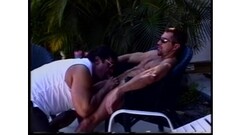 Buff gay daddies suck cock by the pool Thumb