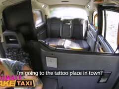 Female Fake Taxi Dildo makes hot lesbian tattooed babe squirt Thumb