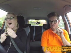 Fake Driving School double creampie for milf who can't get enough cock Thumb