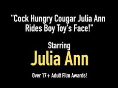 Cock Hungry Cougar Julia Ann Rides Boy Toy's Face! Thumb