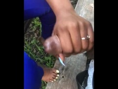 Made him bust a huge nut at the park Thumb