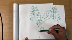 Porn artist draws sexy girls with big boobs Rachel Raxx quick sketch Thumb