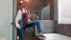 Yuno Gasai Peeing/Wetting Jean Overalls &amp_ Panties Thumb