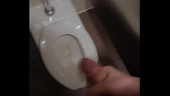 College teen jerking off in campus bathroom before exam Thumb