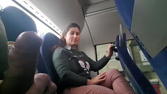 Exhibitionist seduces Milf to Suck &amp_ Jerk his Dick in Bus Thumb